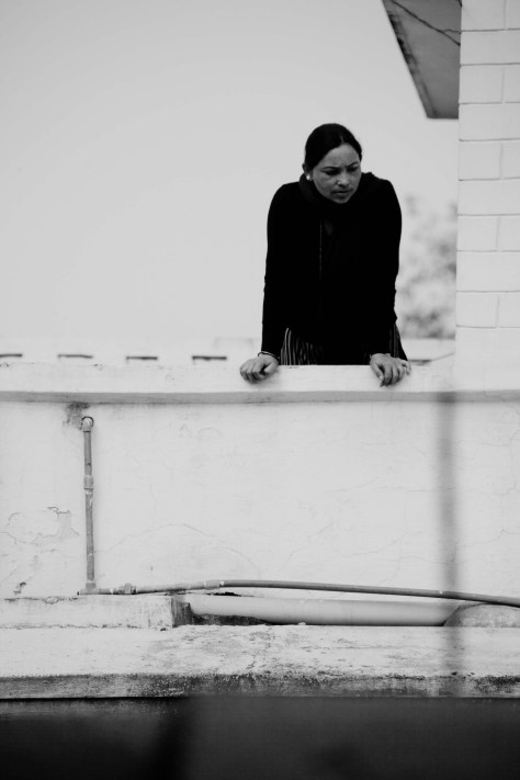 Bimla waiting for us at her house.