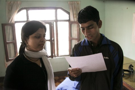 Rehearsing the script